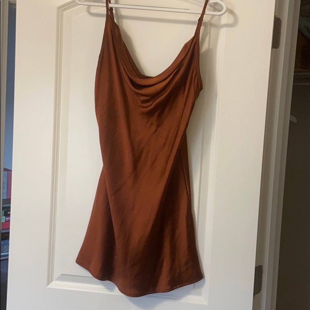 Burnt Orange Slip Dress